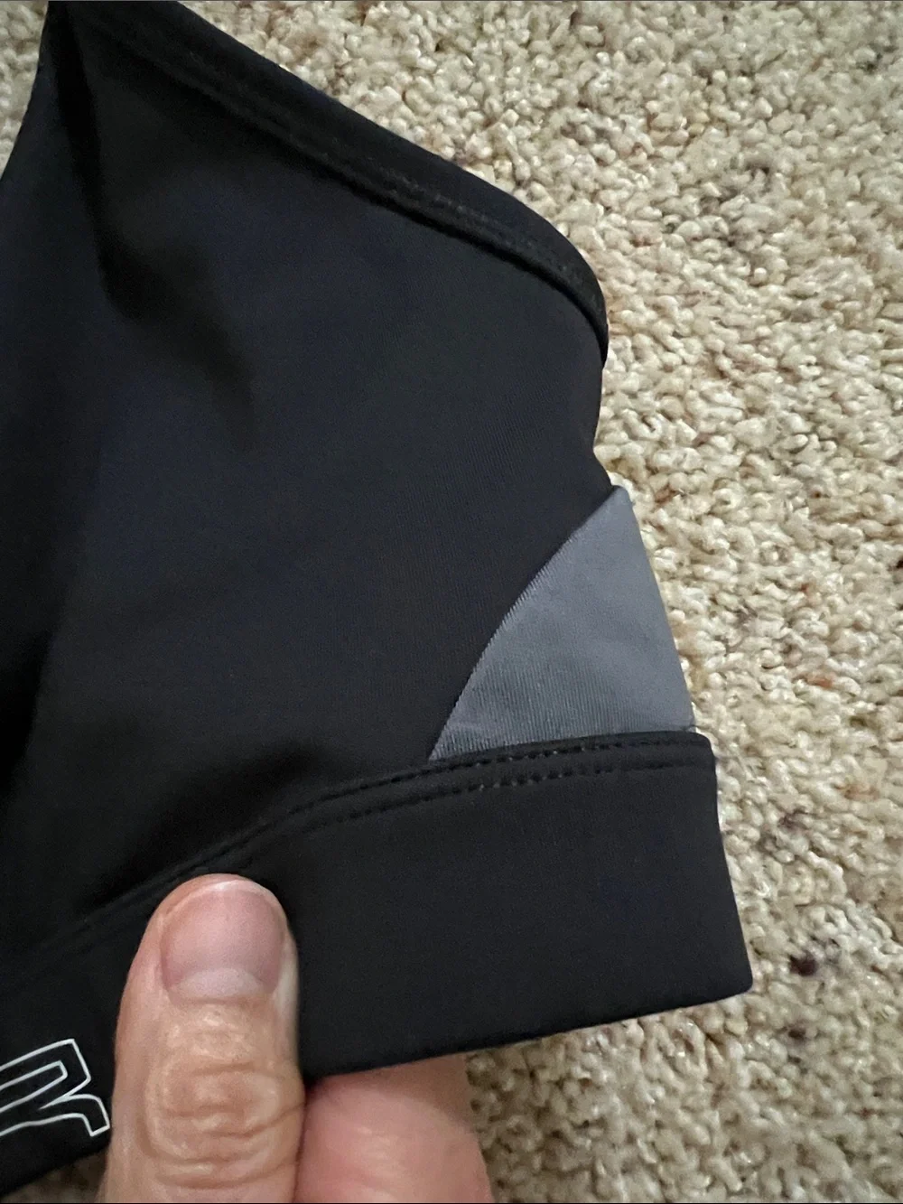Nike Black and Gray AIR Racerback Sports Bra